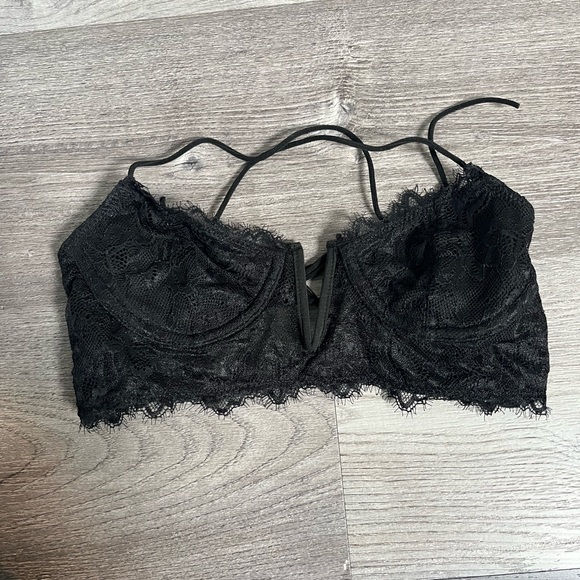 Black lace up bralette - Picture 1 of 1